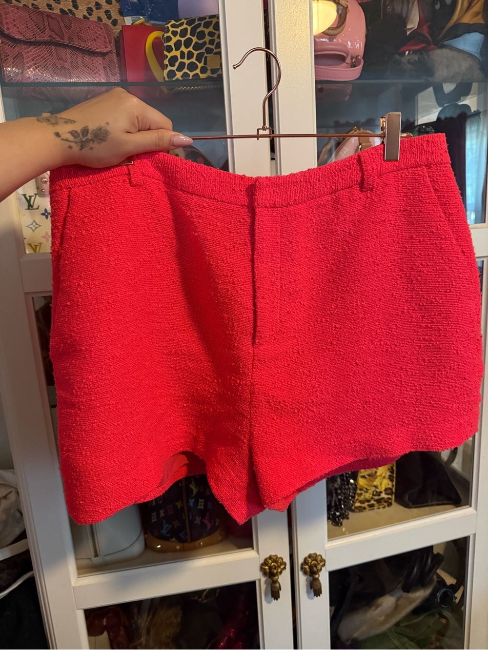 hot pink Bouclé Shorts